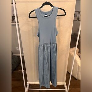 Old Navy Light Blue Midi Racerback Dress